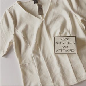 Ann Taylor | Classic Ivory V Neck